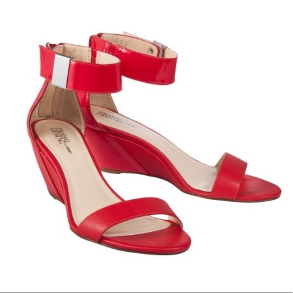 Prabal Gurung for Target Red Wedges Size 7